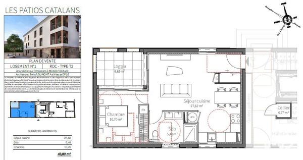 Appartement à vendre 2 pièces 43 m² Argelès-sur-Mer