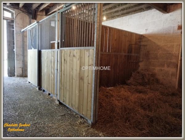 maison divisée en 2 habitations ( +possibilité boxes + rond de longe + terrain en +)