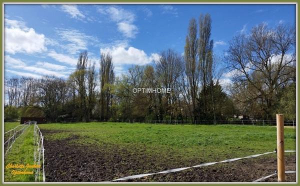 maison divisée en 2 habitations ( +possibilité boxes + rond de longe + terrain en +)