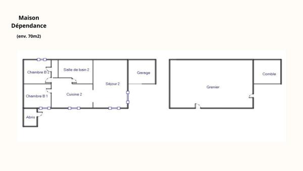 Ensemble de 2 Maisons de bourg, entre Vannes et Redon