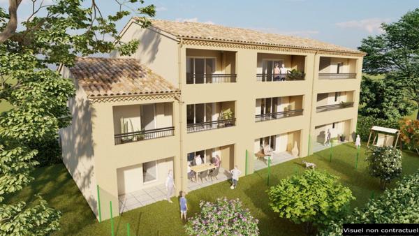 MANOSQUE, Résidence récente, Appartement T3 de 62.89 m² avec  loggia et parkings