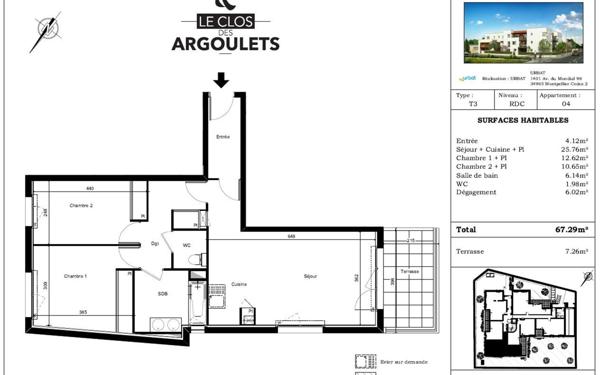 Appartement à louer    3 pièces •  Toulouse