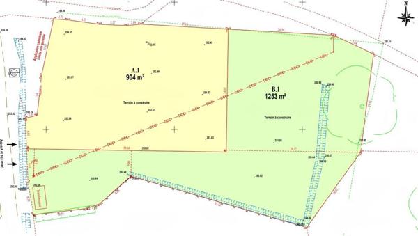 Terrain plat de près de 1253m² à la campagne