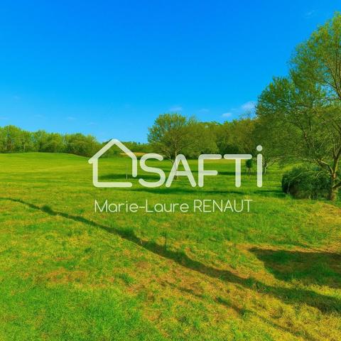 Terrain plat de près de 1253m² à la campagne
