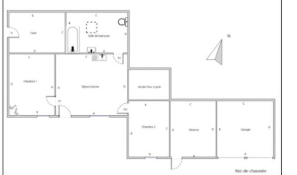 Maison à vendre 4 pièces proche de CONNERRE (72)FERMETTE en campagne isolée de 60 m² habitables 2 chambres avec un potentiel evolutif sur dependances, 1 hectare de terrain avec ruisseau