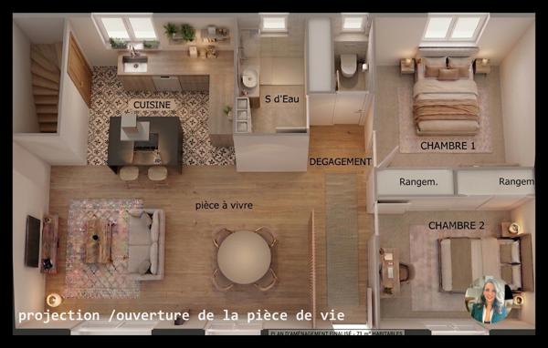 Maison
         3 pièces
        - 71 m² 209 500 € *