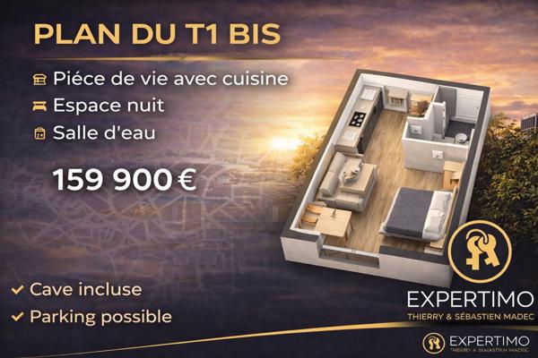 Brest (29200) Brest St-Michel – T1 bis avec jardin privatif
