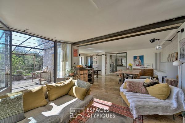 Ancienne ferme viticole revisitée avec atelier d’artiste et piscine