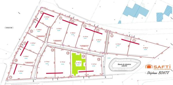 Terrain de 622 m² viabilisée (lot 14) – Le Puy