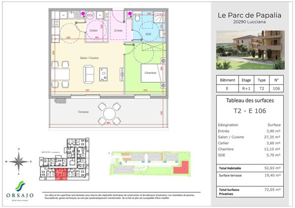 Programme Neuf - Appartements avec terrasse - Le Parc Papalia Lucciana