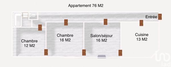 Appartement 3 pièces de 76 m² à Sedan (08200)