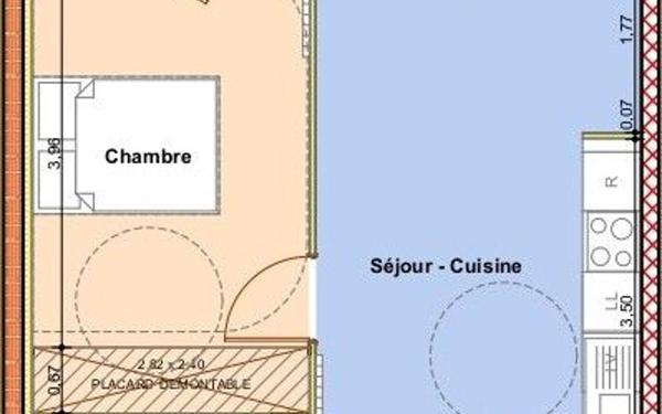 Appartement à vendre    2 pièces • 40,89 m2 Agde