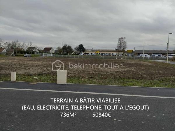 Terrain de 736 m²