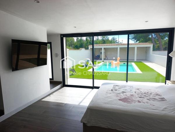 Plain-pied 3 chambres garage piscine