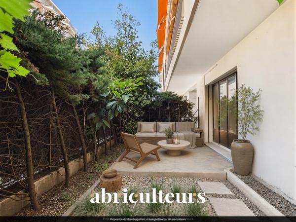 Agréable 2 pièces de 42 m² en rez-de-jardin avec terrasse et cave Le Cannet