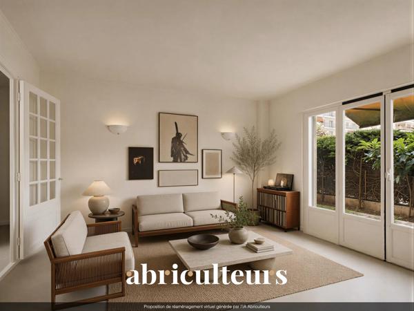 Agréable 2 pièces de 42 m² en rez-de-jardin avec terrasse et cave Le Cannet