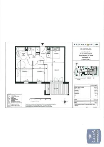 Appartement à louer 3 pièces 58.4m² Mondonville (31700)