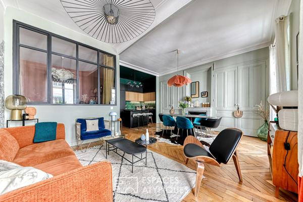 Haussmannien rénové par architecte à deux pas du métro