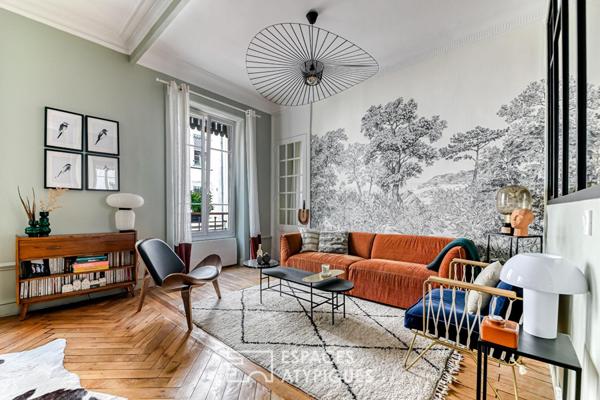 Haussmannien rénové par architecte à deux pas du métro