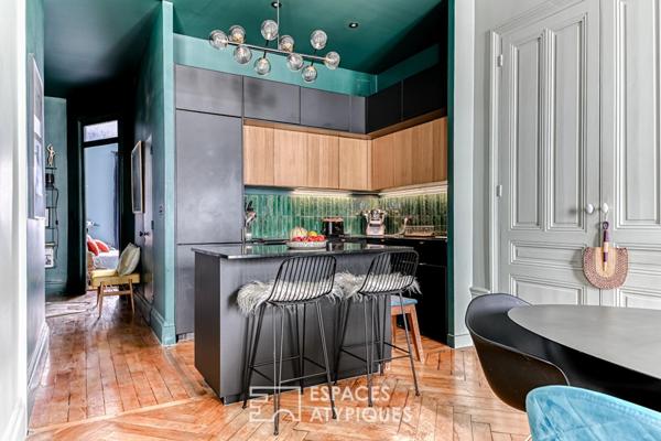 Haussmannien rénové par architecte à deux pas du métro