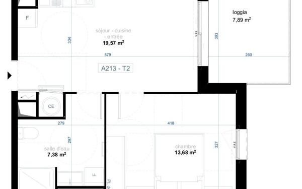 Appartement à vendre    2 pièces •  Narbonne