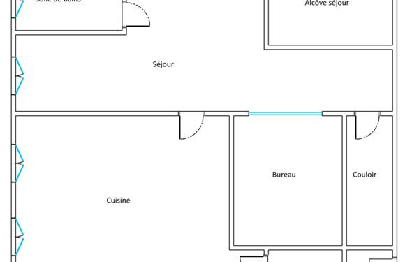 Appartement à vendre    2 pièces • 61,38 m2 Lyon 1