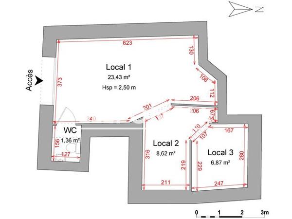 Location Local commercial 3 pièces 40.3 m² - 65 RUE DESJOBERT Saint Laurent Du Var 06700