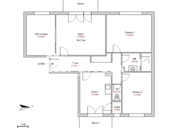 Location Appartement 3 pièces 87.84 m² - 8 RUE DES CESARS Horbourg Wihr 68180