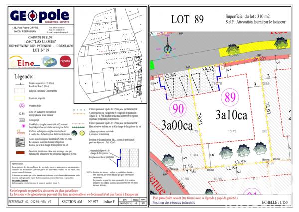 Terrain à vendre 310 m² Elne