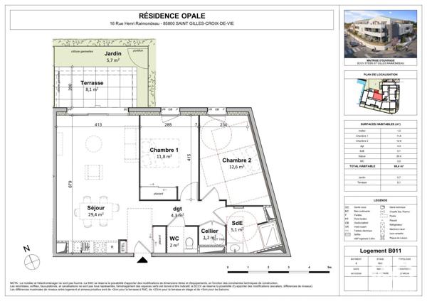 Appartement (neuf) à vendre 3 pièces 66 m² Saint-Gilles-Croix-de-Vie