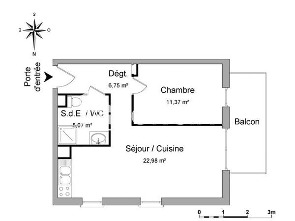 Location Appartement 2 pièces 46.17 m² - 8-10 RUE DES BERGERS Grenoble 38000