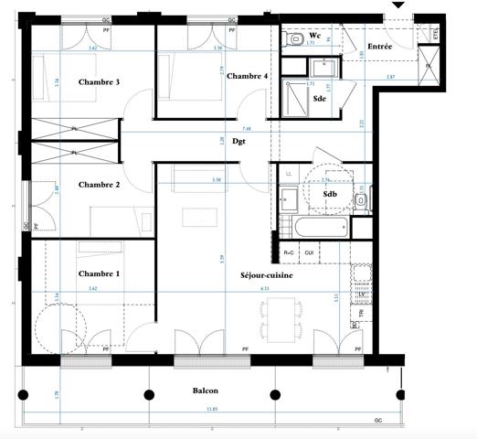 T4/T5 avec Terrasse/Parking - Vue Parc