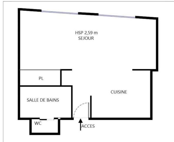 Appartement une pièce, secteur Ménilmontant