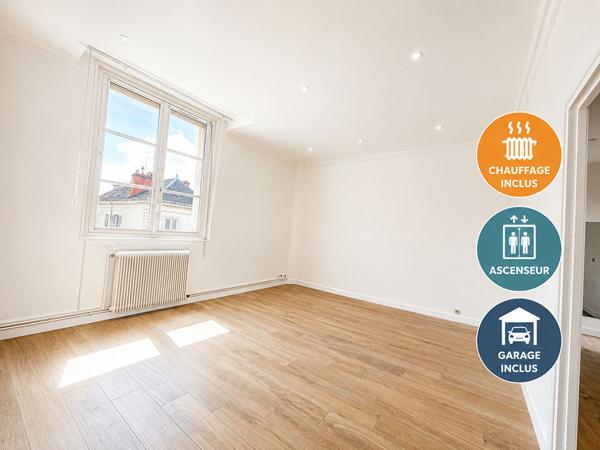 ORLEANS, Hypercentre - Bien rare à la location - Appartement 4 pièces de 82 m² avec chauff inclus + garage  + cave