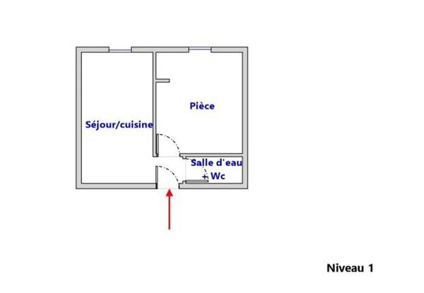 Appartement F2 à vendre  2 pièces - 23,20 m 2   UZES  - 30