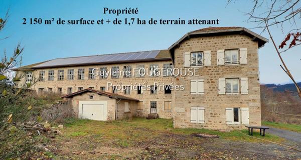 1h de SAINT ETIENNE - ancienne entreprise surface  2 150 m² sur 1ha 7 de terrain