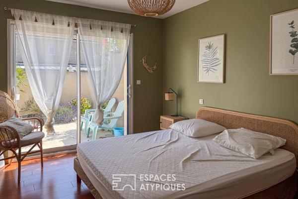 Maison contemporaine avec piscine à 150 m de la plage de la Courance