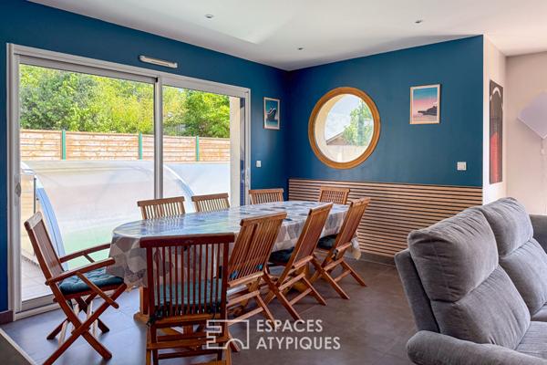 Maison contemporaine avec piscine à 150 m de la plage de la Courance