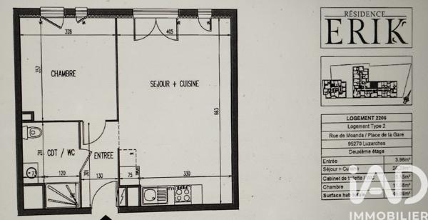 Appartement à vendre 2 pièces 47 m² Luzarches