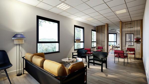 Bureaux à louer à Suresnes dans quartier dynamique avec terrasse privative