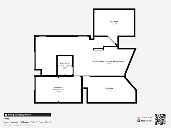 Appartement LONGJUMEAU 4 pièces 71.01 m²