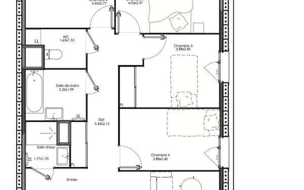 Appartement à vendre    5 pièces • 89,50 m2 Neuville-sur-Saône
