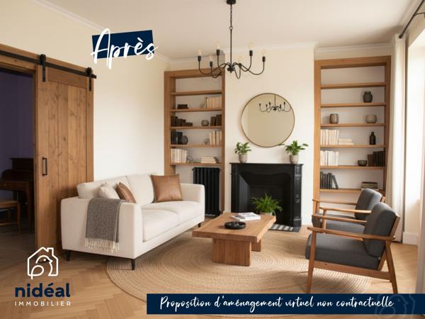 Maison de ville avec beaux volumes et jardin, CAUDRY