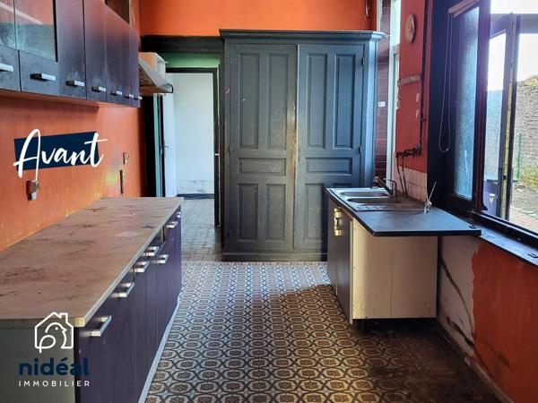 Maison de ville avec beaux volumes et jardin, CAUDRY