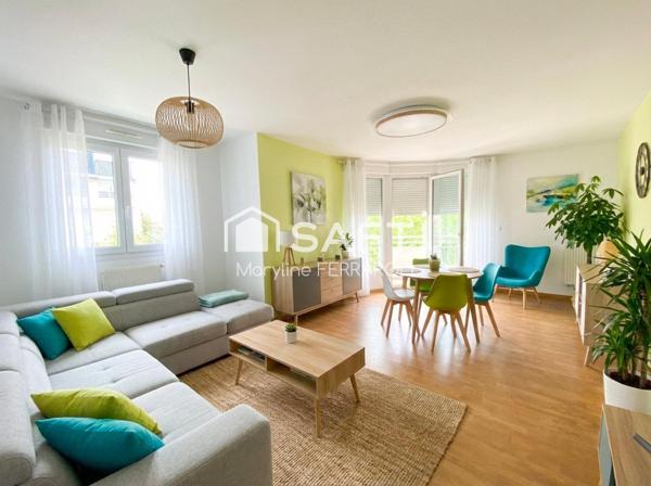 Appartement F3 vendu loué 72 m2 - garage - balcon