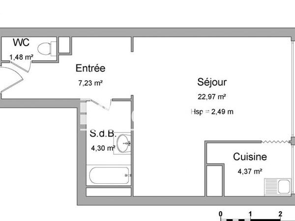 Location Studio 40.35 m² - 20 RUE DU MARECHAL DAVOUT Brunoy 91800