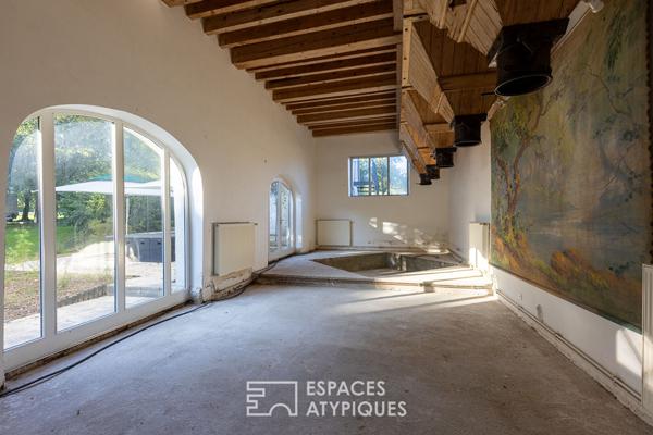 Ancienne propriété de meunier dans son parc