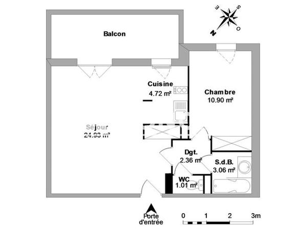 Location Appartement 2 pièces 47 m² - 101 AVE GASTON MONERVILLE Pradines 46090