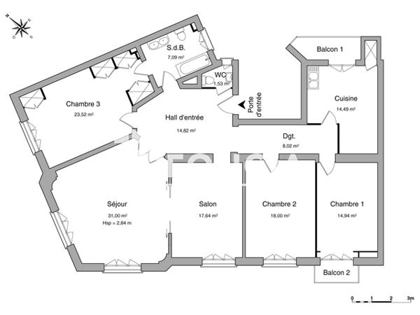 Location Appartement 5 pièces 151.05 m² - 23 RUE GOUNOD Strasbourg 67000