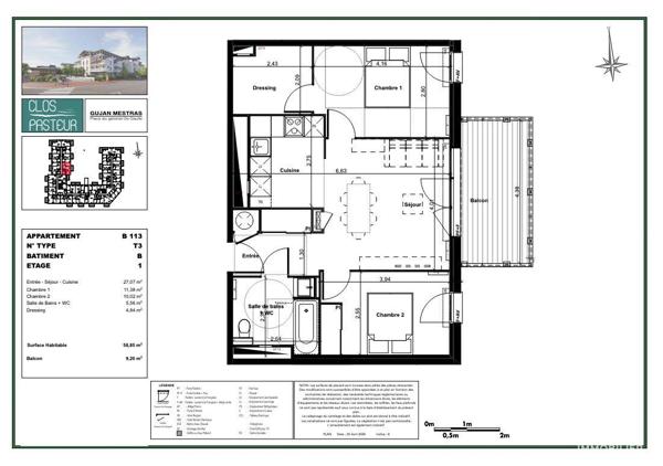Appartement à vendre 3 pièces 59 m² Gujan-Mestras